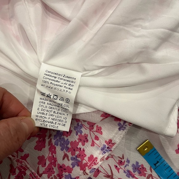 [US8]Seasty WMN Midi Dress L/S Floral Frill Trim Flounce Sleeve Ruffle Hem Dress - Picture 14 of 14